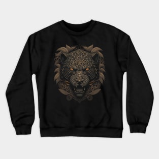 Tiger decorated with Javanese ornaments Crewneck Sweatshirt